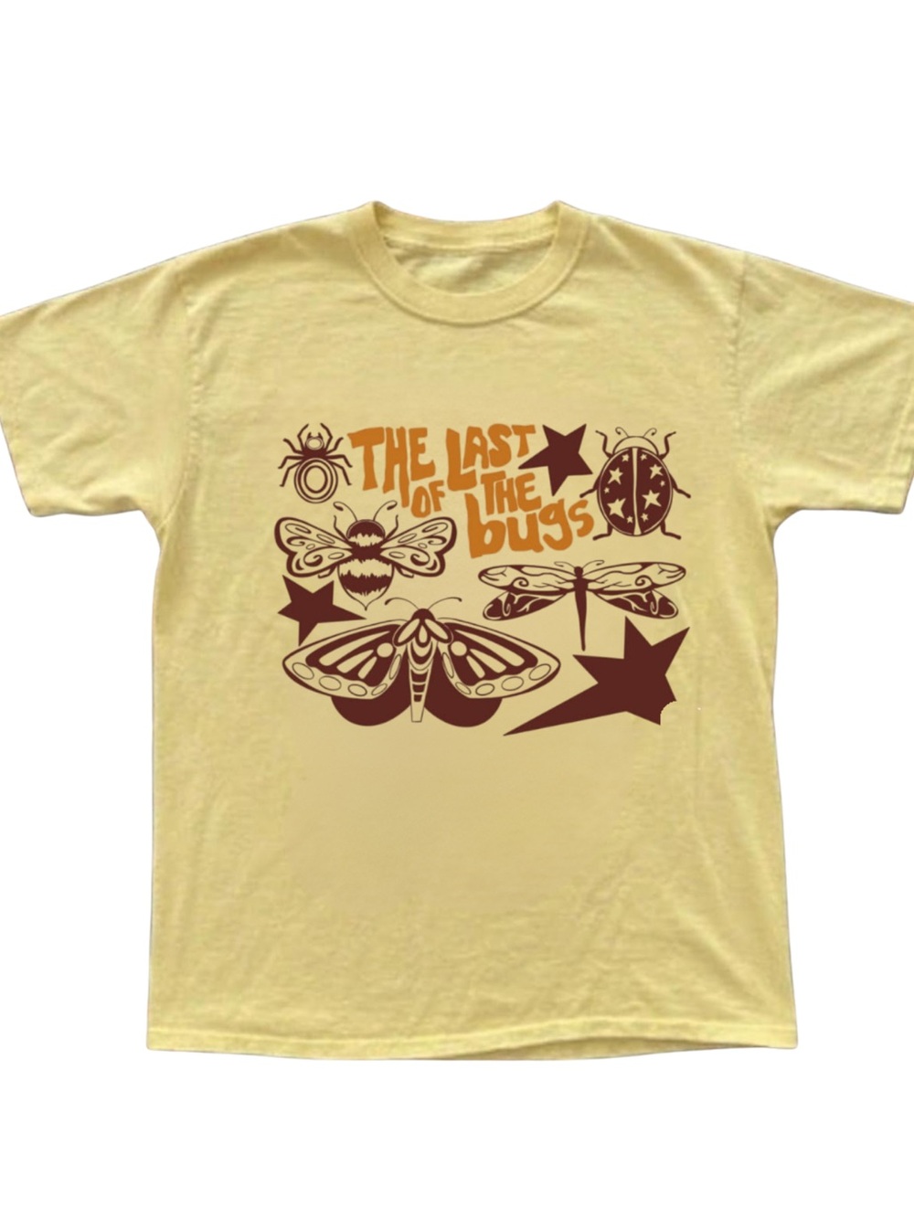 Gildan Short Sleeve Graphic Tee - Yellow 'The Last of the Bugs' Motif